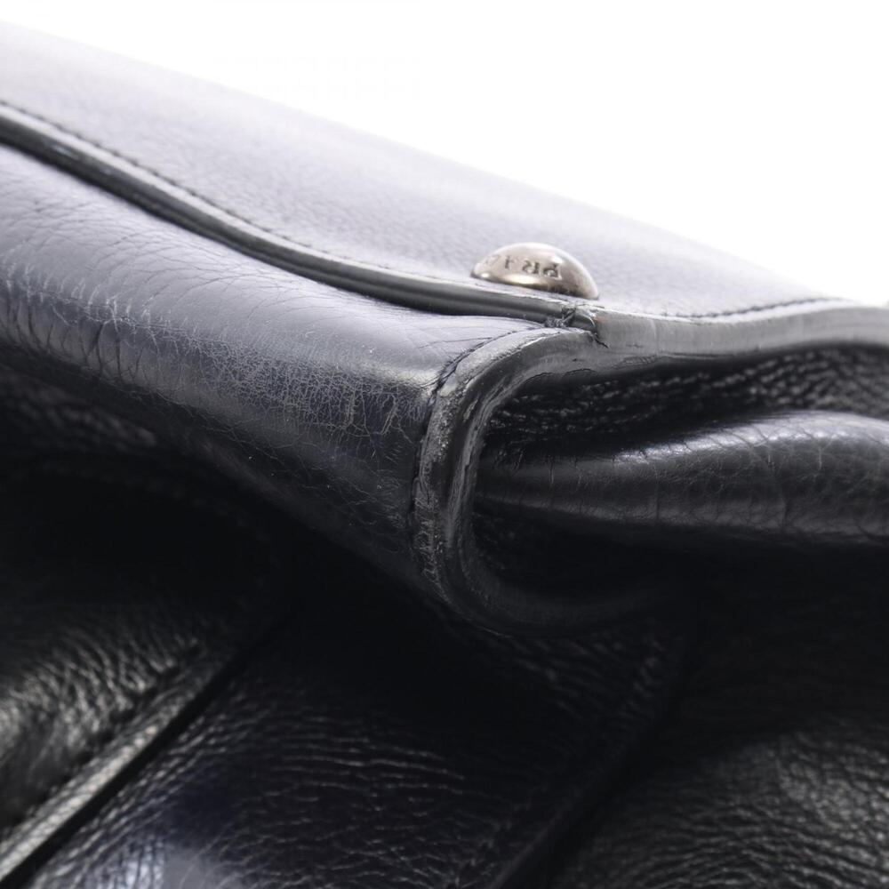 Prada GLACE'CALF 2WAY Handbag, Leather, Women's, Black (B2625M) - Picture 8 of 10